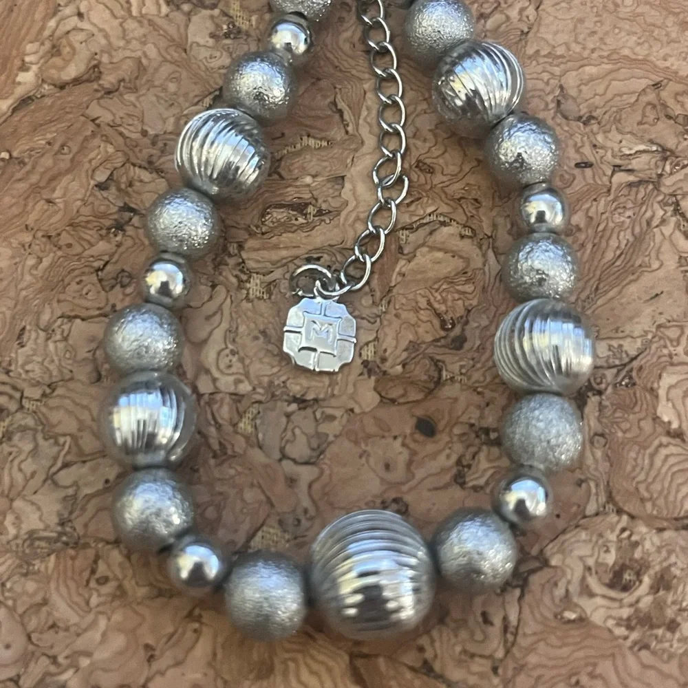 Monet Necklace with Silver Beads